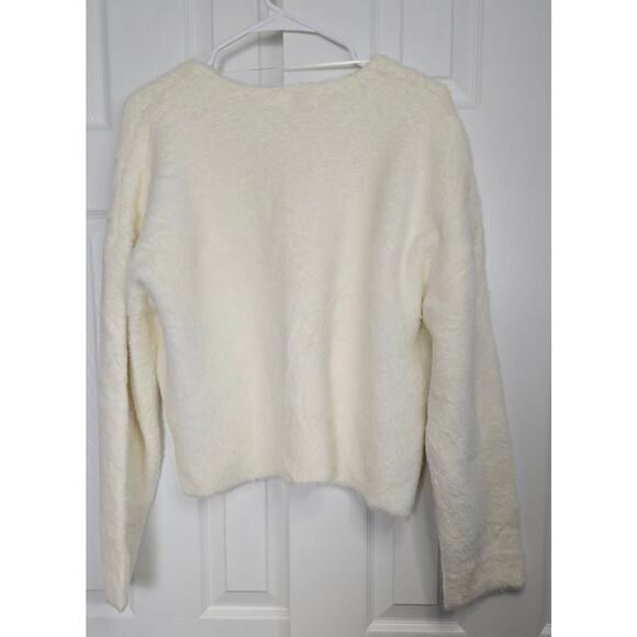 A New Day Women's Fuzzy Party Cream Cardigan- Size Large - Picture 2 of 4